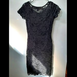 Black lace cocktail dress👗
